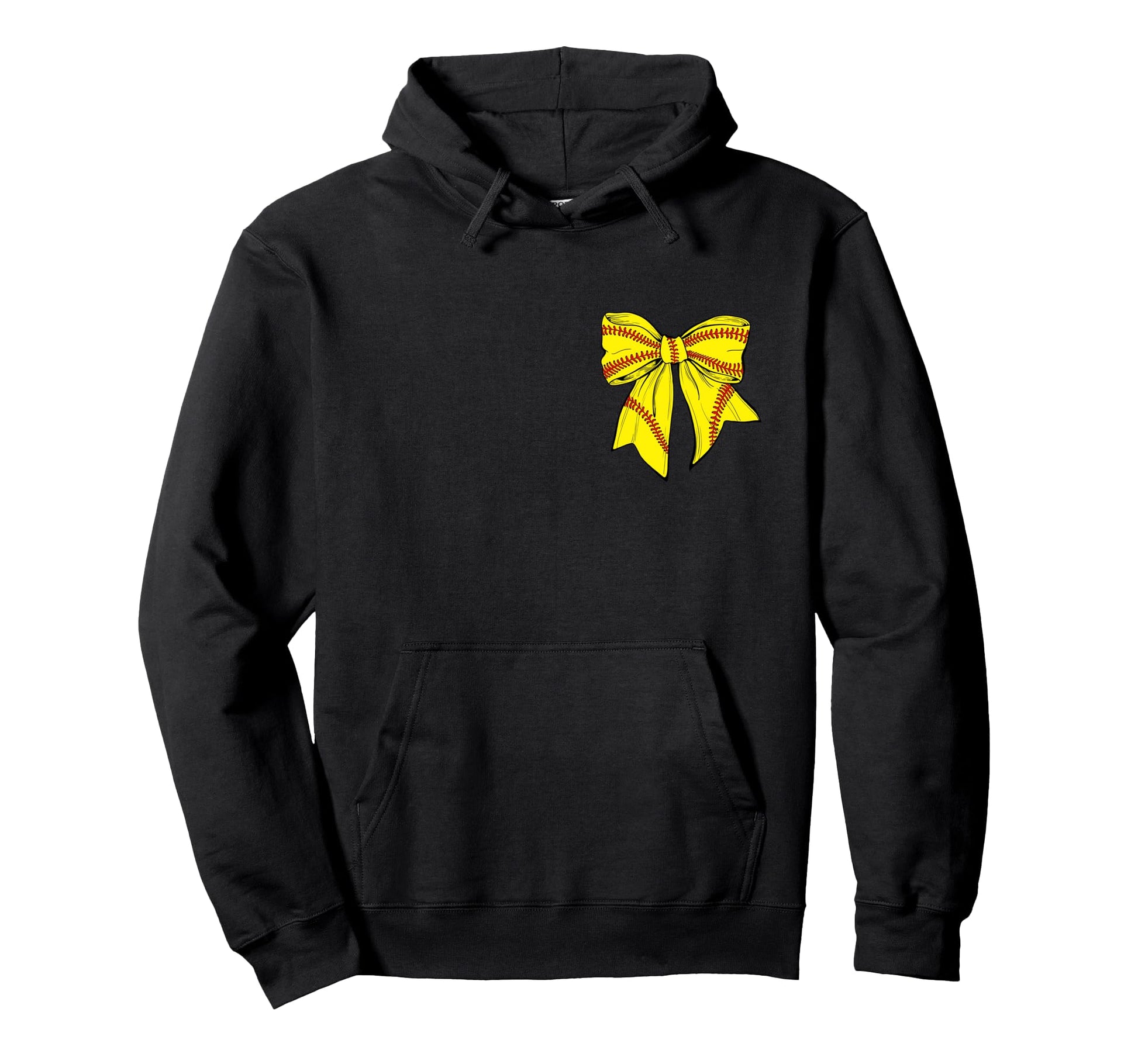 Softball Teen Bow Coquette Sports Mom Hoodie - Minimalist Print Men Women - T-Shirt, Sweatshirt, Hoodie