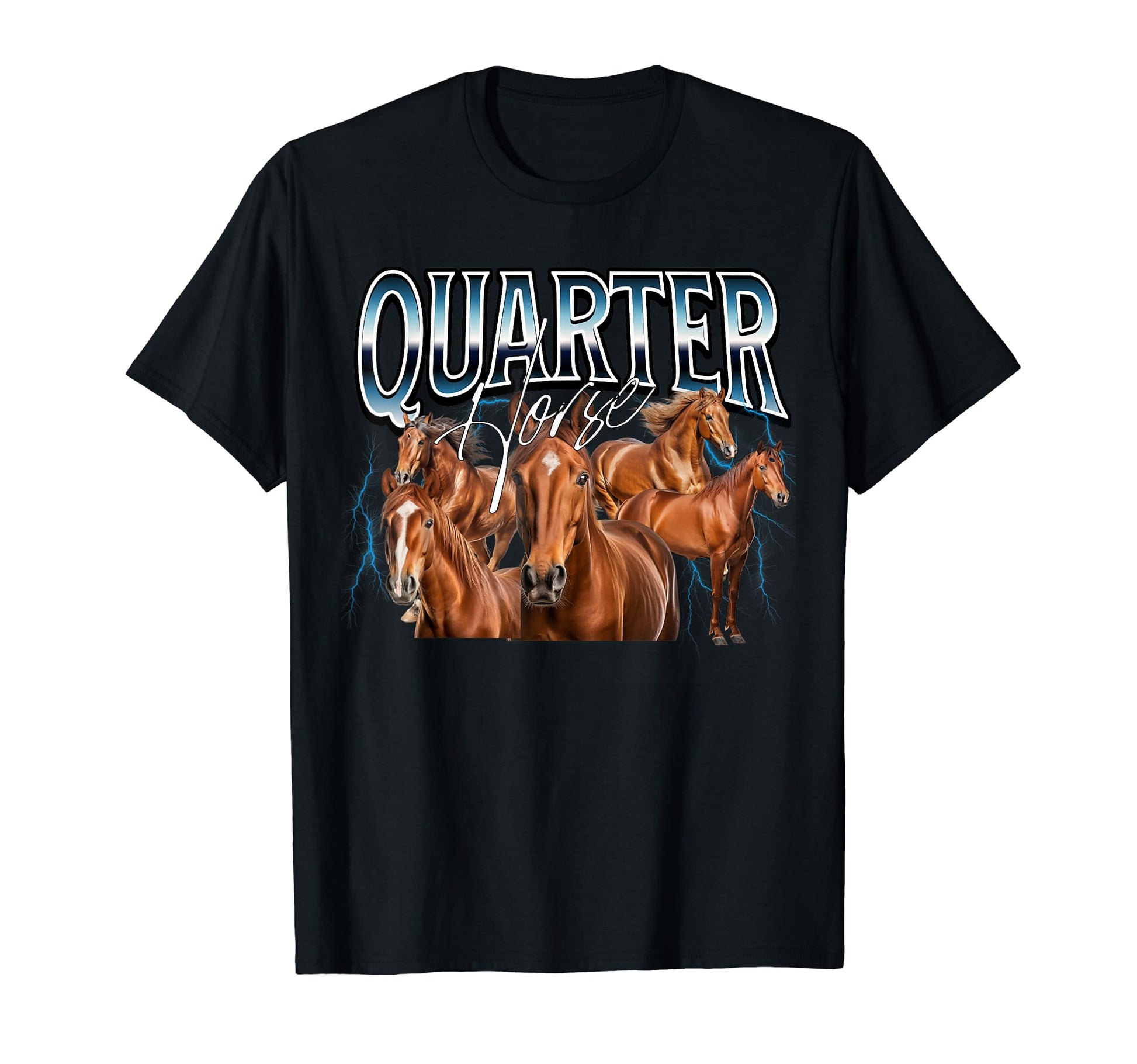 Quarter Horse 90S Bootleg Grunge Rap T-Shirt - Trendy Graphic for Adults - T-Shirt, Sweatshirt, Hoodie