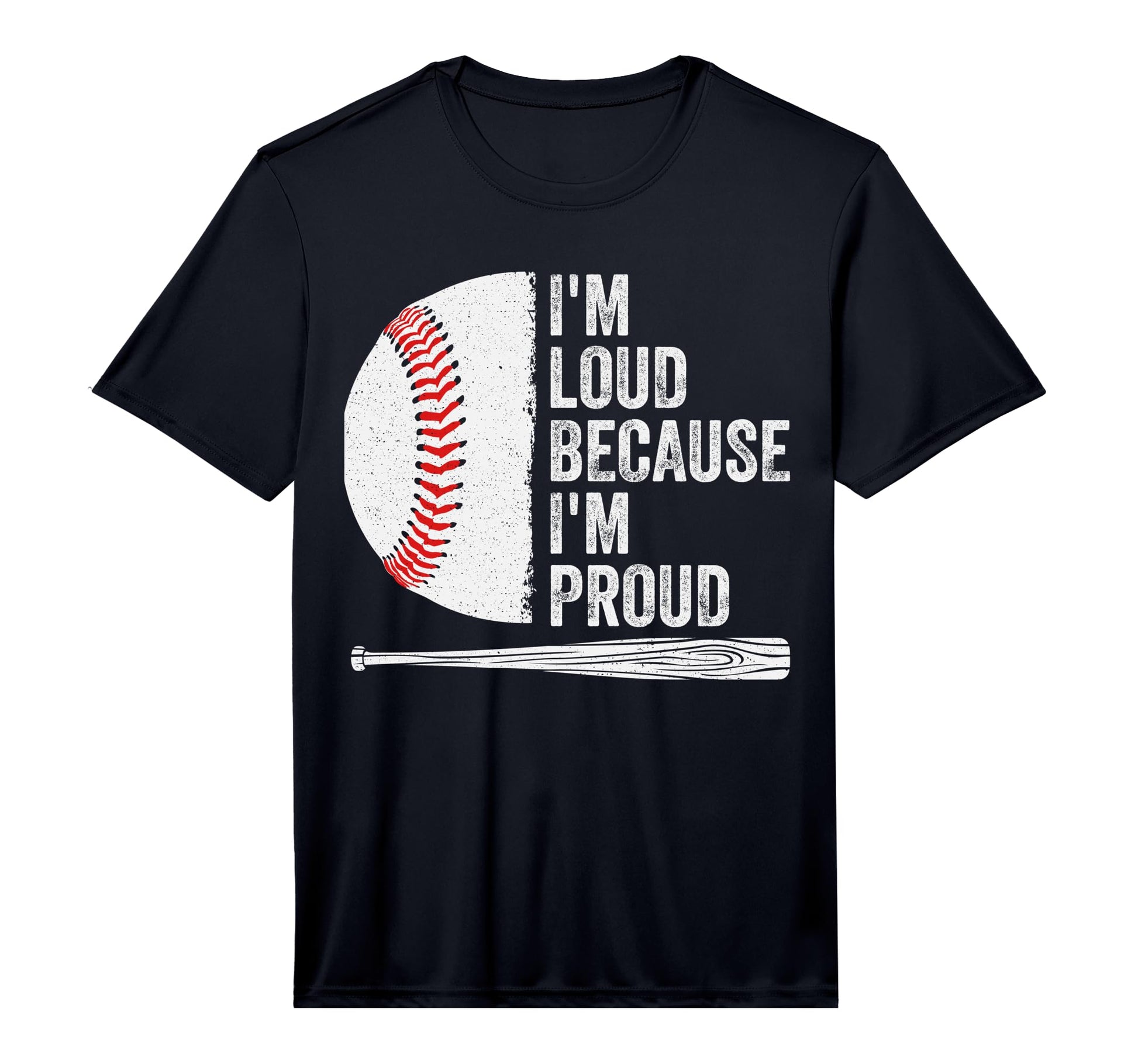 Proud Baseball Dad Grandpa Im Loud T-Shirt - Aesthetic Graphic for Adults - T-Shirt, Sweatshirt, Hoodie