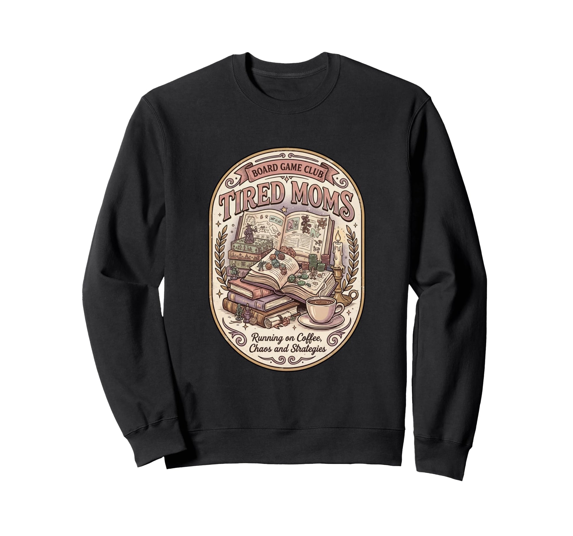 Tired Moms Board Game Club Running Sweatshirt - Custom Art Print Unisex - T-Shirt, Sweatshirt, Hoodie