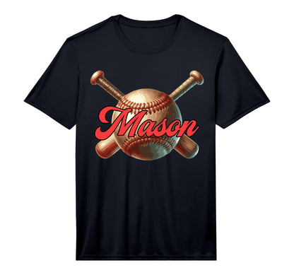 Mason Baseball Custom Name T-Shirt - Streetwear Style for Adults - T-Shirt, Sweatshirt, Hoodie