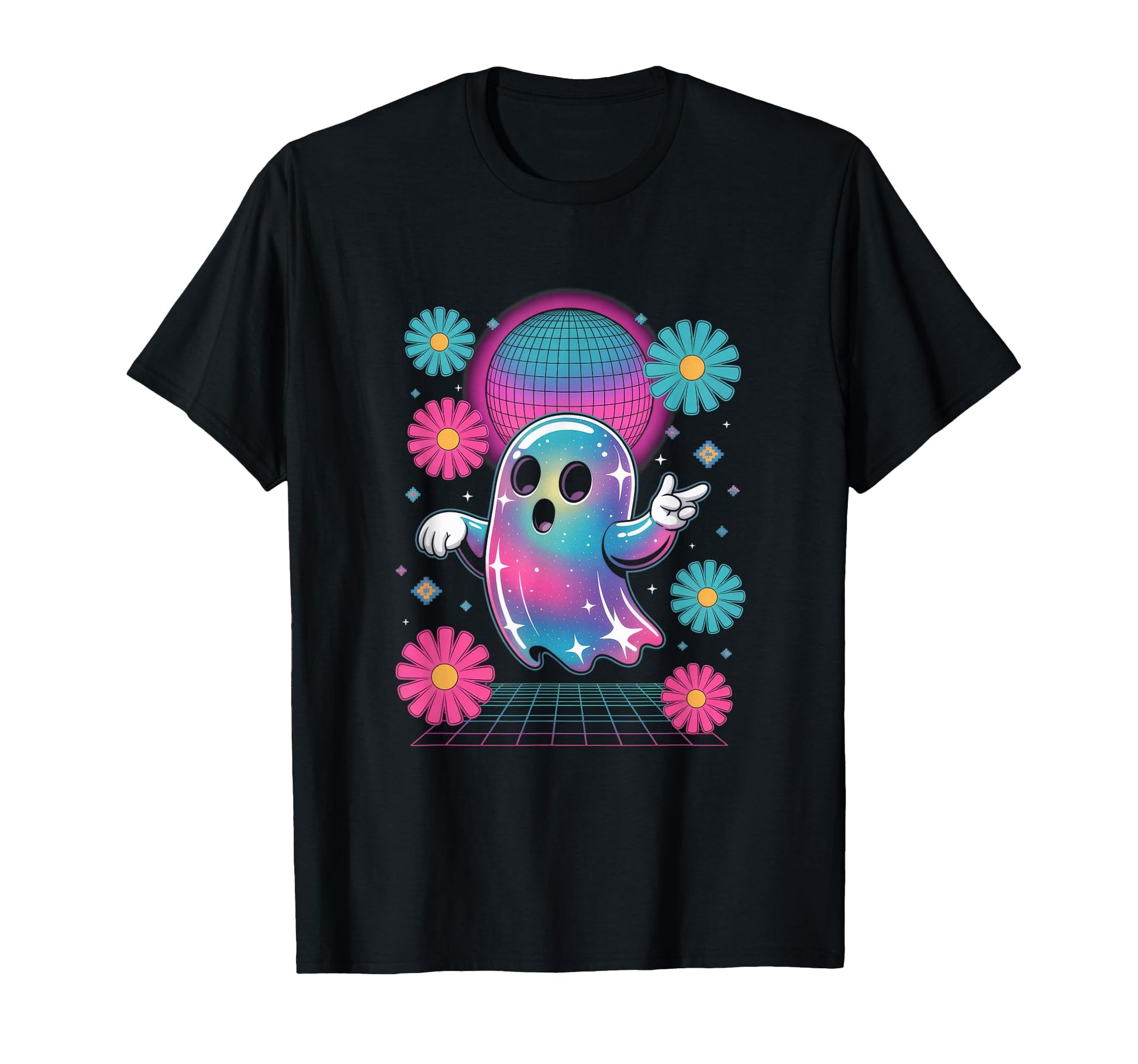 Ghost Disco Dance Vaporwave Aesthetic T-Shirt - Custom Art Print Unisex - T-Shirt, Sweatshirt, Hoodie