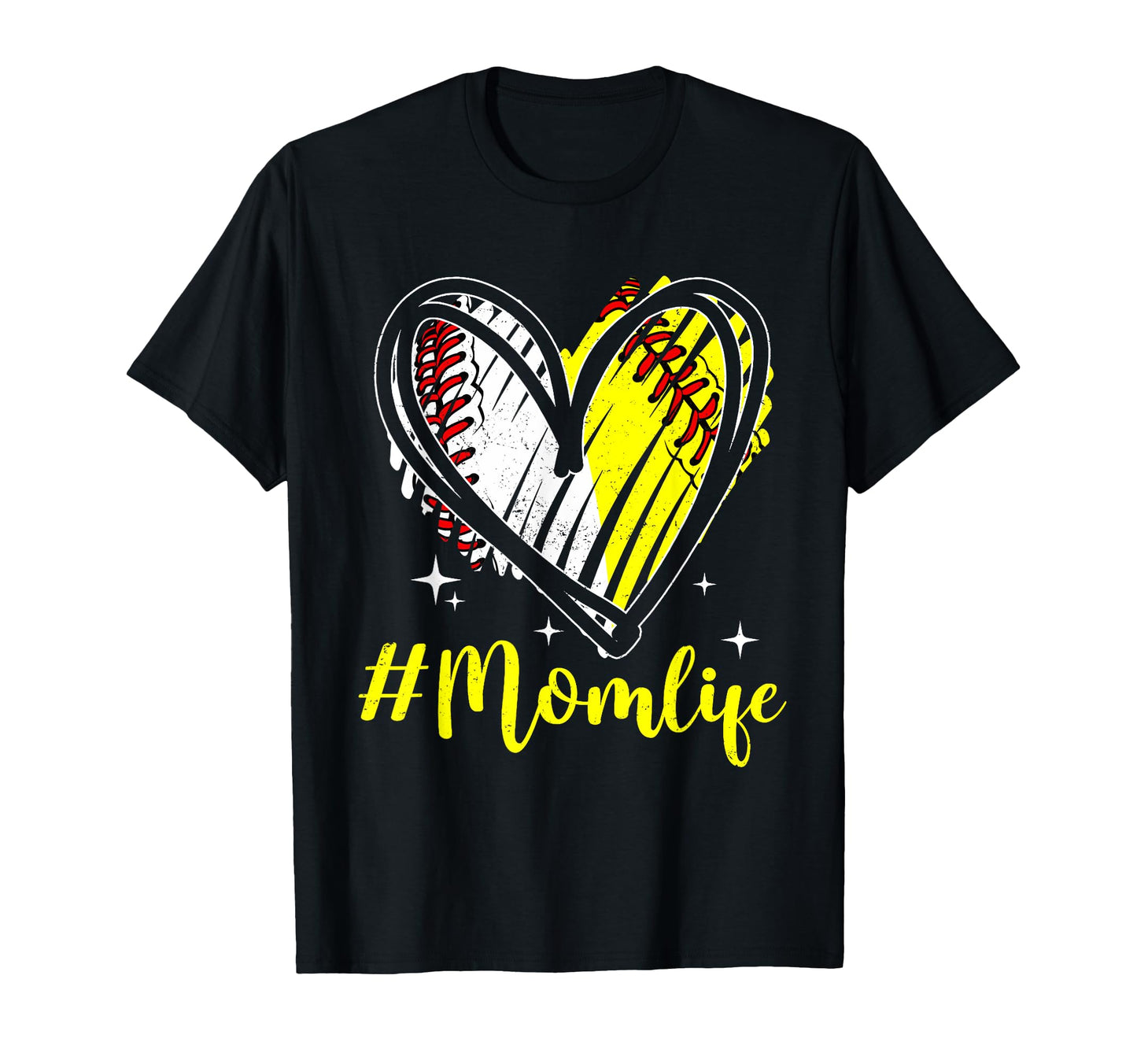 Mom Life Baseball Softball Mom Mothers Day T-Shirt - Trendy Graphic Unisex - T-Shirt, Sweatshirt, Hoodie