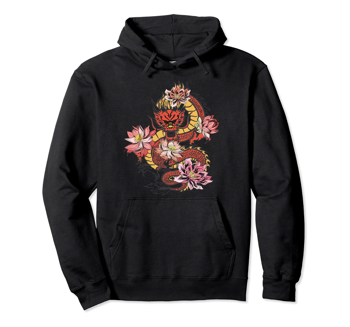 Chinese Dragon Dragon Grunge Hoodie - Casual Everyday Wear Men Women - T-Shirt, Sweatshirt, Hoodie