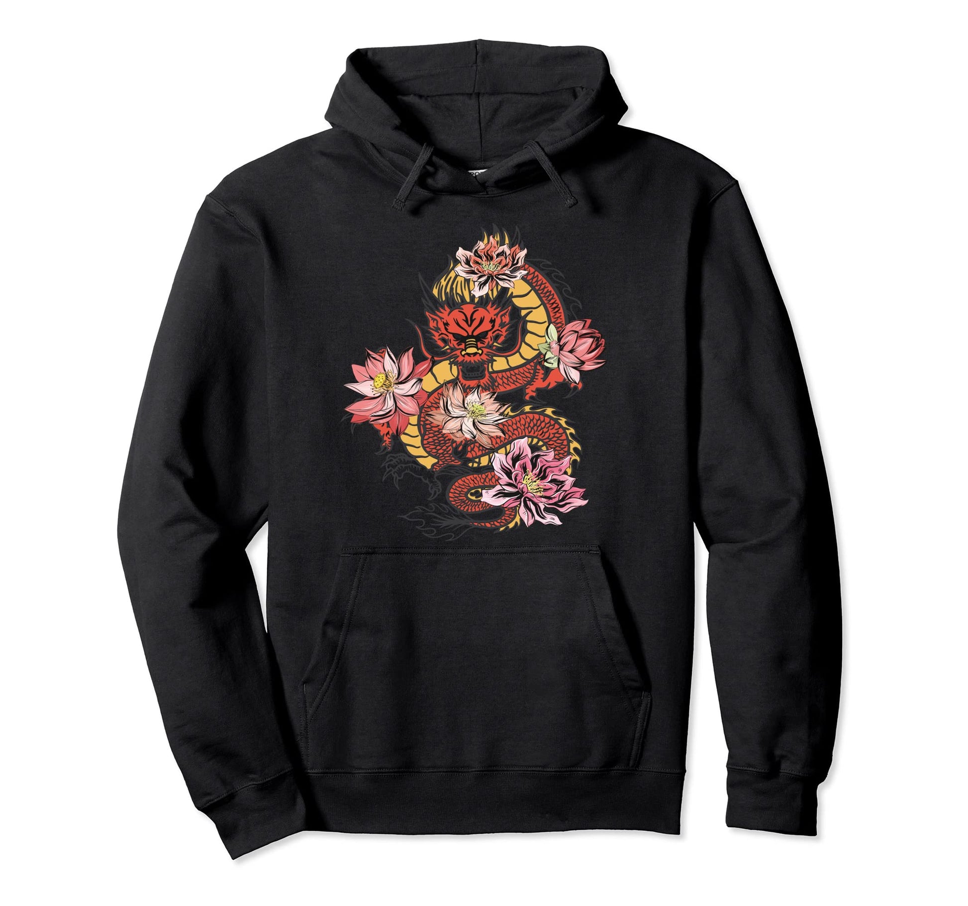 Chinese Dragon Dragon Grunge Hoodie - Casual Everyday Wear Men Women - T-Shirt, Sweatshirt, Hoodie