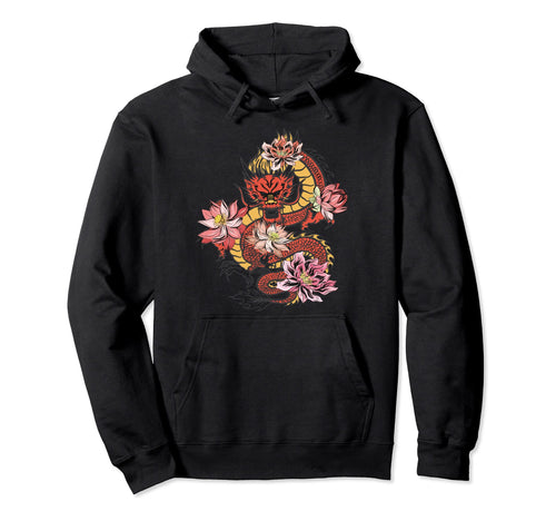 Chinese Dragon Dragon Grunge Hoodie - Casual Everyday Wear Men Women - T-Shirt, Sweatshirt, Hoodie