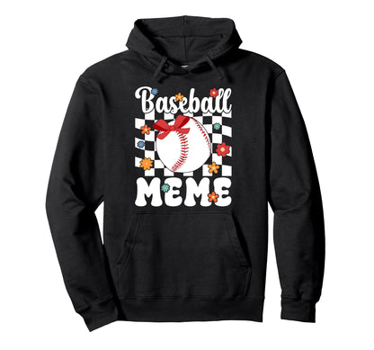 Baseball Meme Groovy Meme Baseball Player Hoodie - Graphic Print Men Women - T-Shirt, Sweatshirt, Hoodie