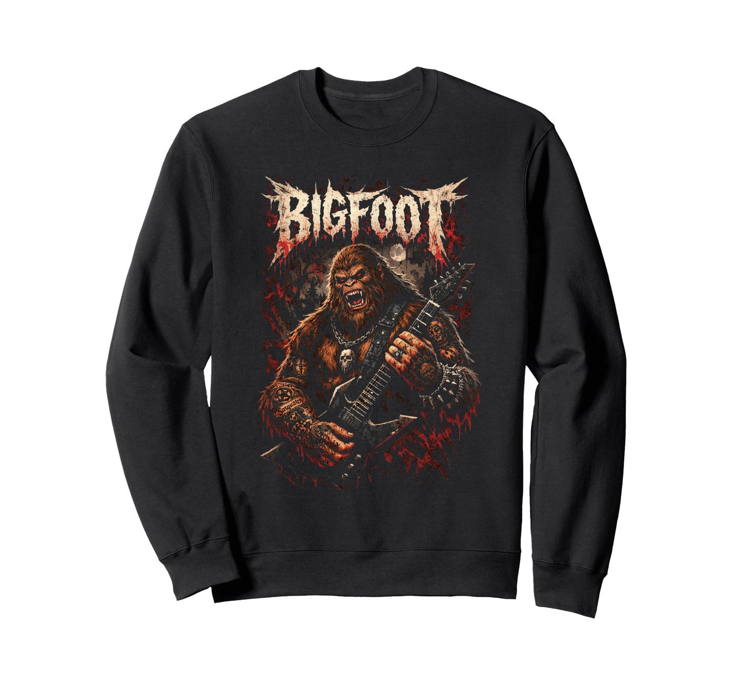 Bigfoot Heavymetal Sasquatch Sweatshirt - Casual Everyday Wear for Adults - T-Shirt, Sweatshirt, Hoodie