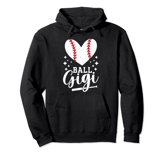 Ball Gigi Heart Baseball Gigi Baseball Hoodie - Minimalist Print Unisex - T-Shirt, Sweatshirt, Hoodie