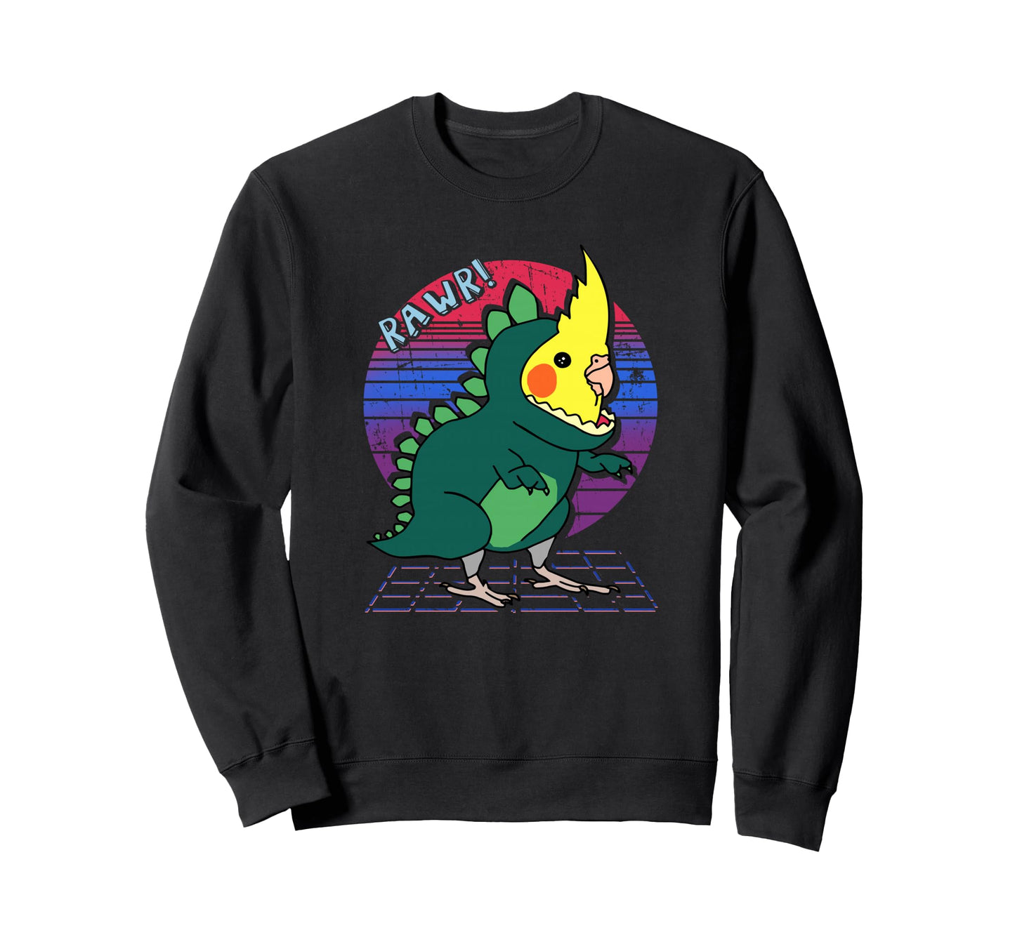 Funny Birb Aesthetic Vaporwave Sweatshirt - Fun Novelty Design for Adults - T-Shirt, Sweatshirt, Hoodie