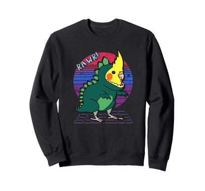 Funny Birb Aesthetic Vaporwave Sweatshirt - Fun Novelty Design for Adults - T-Shirt, Sweatshirt, Hoodie