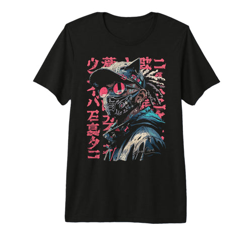 Japanese Streetwear Afro Cyberpunk Y2K T-Shirt - Minimalist Print Unisex - T-Shirt, Sweatshirt, Hoodie
