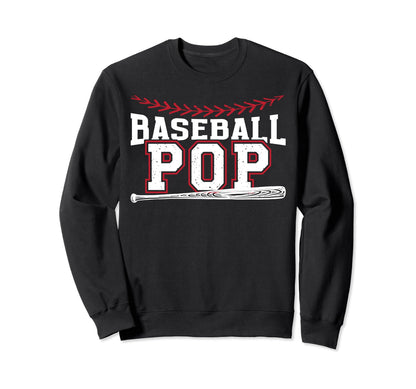 Proud Baseball Pop Grandpa Pop Sweatshirt - Casual Everyday Wear Men Women - T-Shirt, Sweatshirt, Hoodie