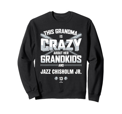 Grandma Crazy Jazz Chisholm Jr New Sweatshirt - Graphic Print for Adults - T-Shirt, Sweatshirt, Hoodie