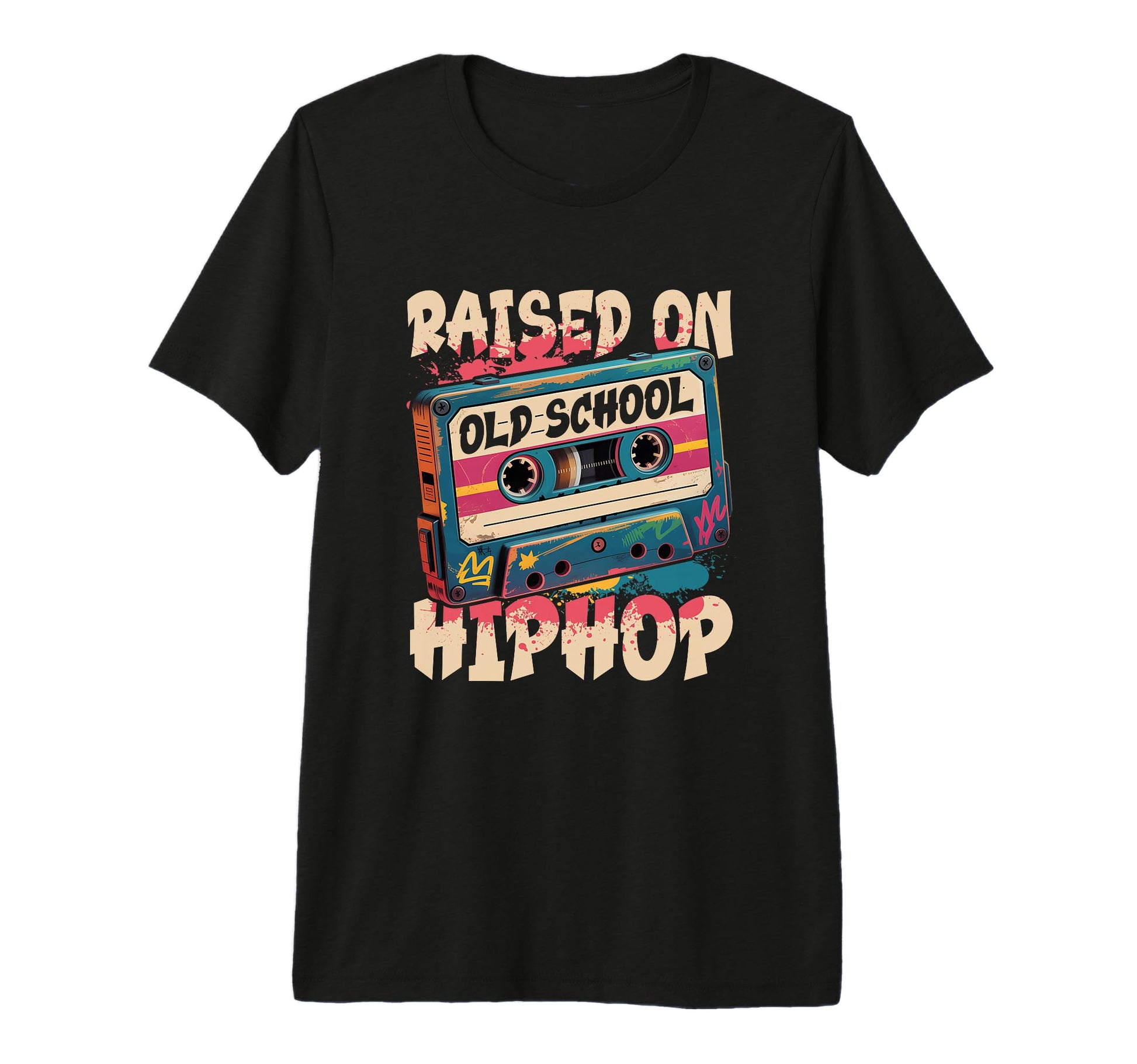 Raised Oldschool Graffiti Rap T-Shirt - Casual Everyday Wear for Adults - T-Shirt, Sweatshirt, Hoodie