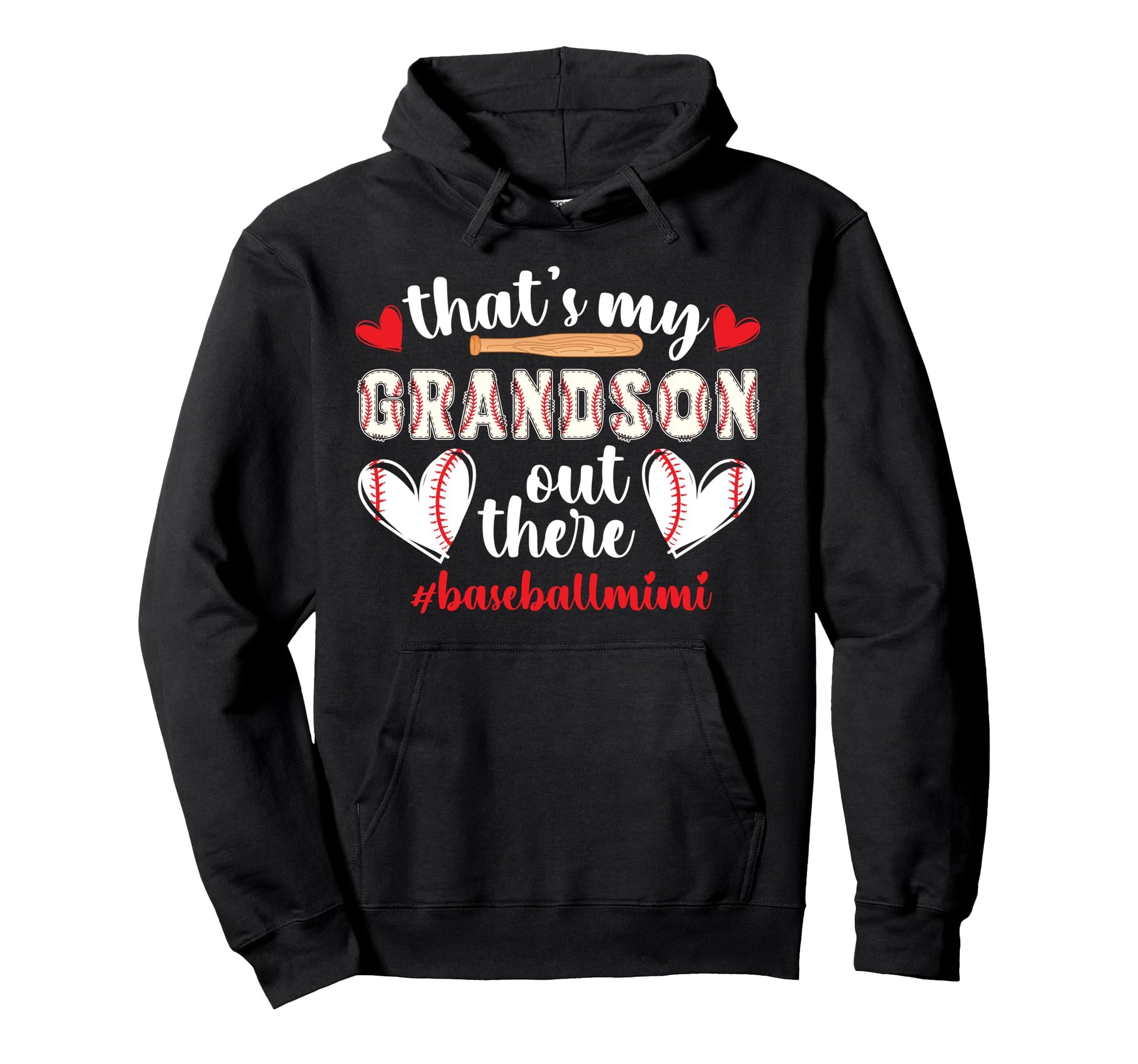 Proud Baseball Mimi Grandma Mimi Hoodie - Minimalist Print for Adults - T-Shirt, Sweatshirt, Hoodie