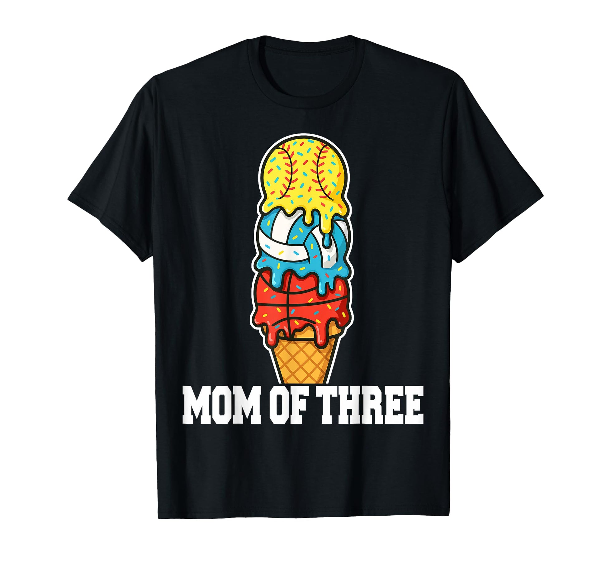 Softball Volleyball Basketball Mom Ice T-Shirt - Graphic Print for Adults - T-Shirt, Sweatshirt, Hoodie