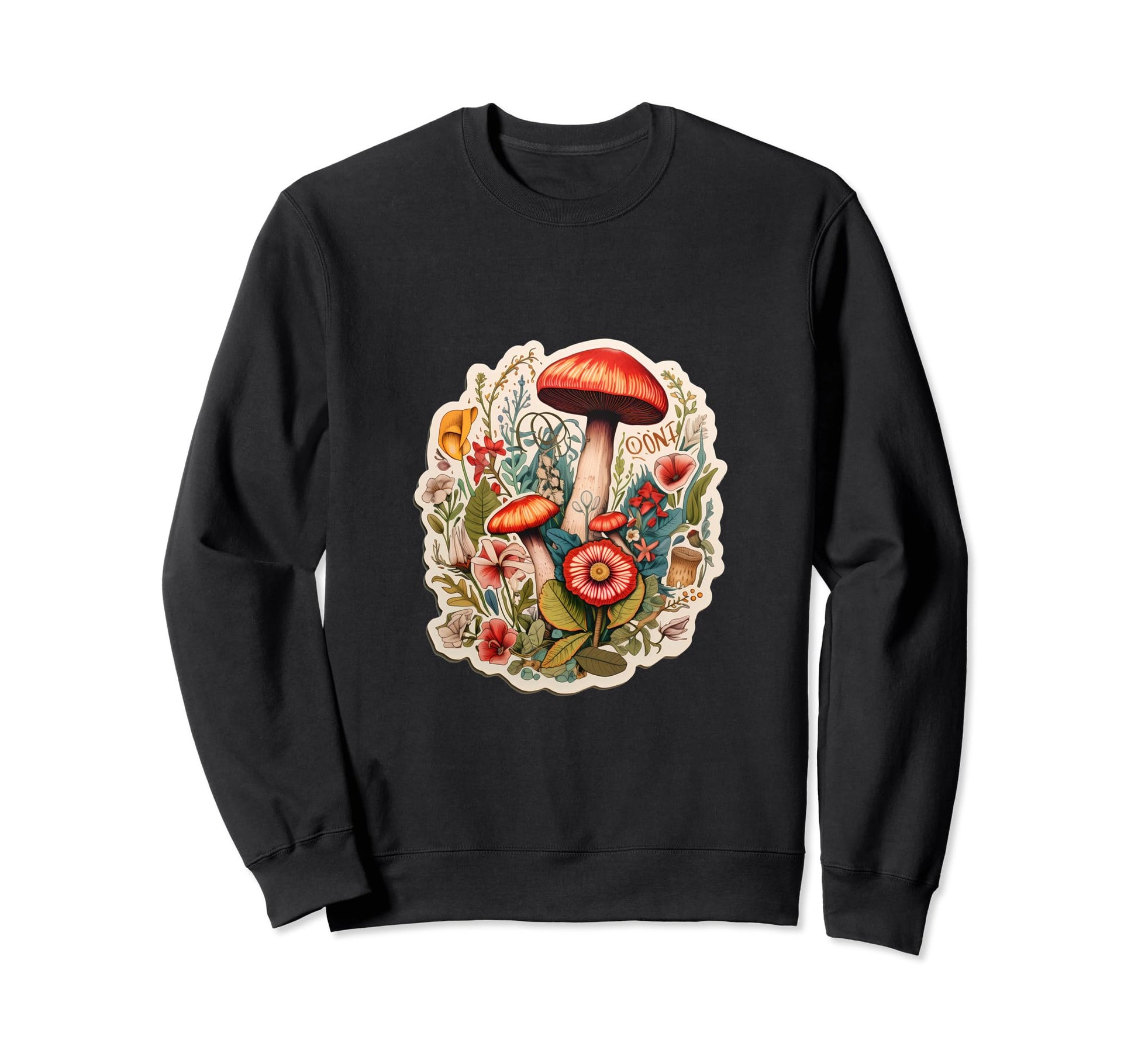 Magical Boho Artwork Mushrooms Sweatshirt - Aesthetic Graphic for Adults - T-Shirt, Sweatshirt, Hoodie