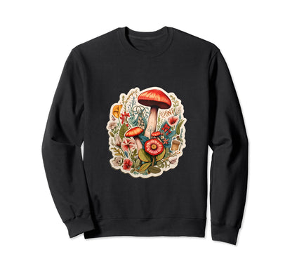 Magical Boho Artwork Mushrooms Sweatshirt - Aesthetic Graphic for Adults - T-Shirt, Sweatshirt, Hoodie
