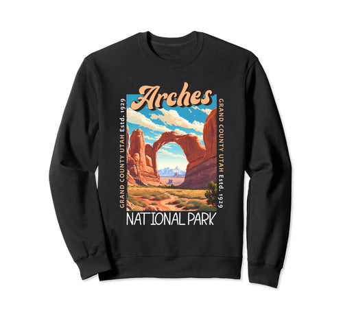 Arches National Park Utah Distressed Sweatshirt - Trendy Graphic Unisex - T-Shirt, Sweatshirt, Hoodie
