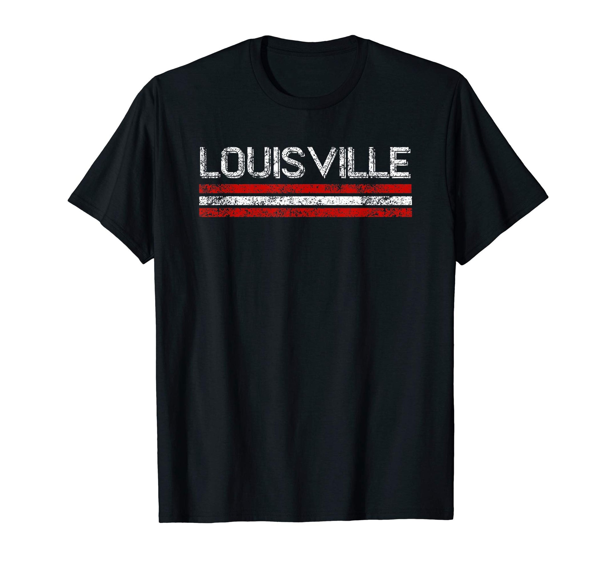 Louisville Kentucky Weathered Stripe T-Shirt - Minimalist Print Unisex - T-Shirt, Sweatshirt, Hoodie