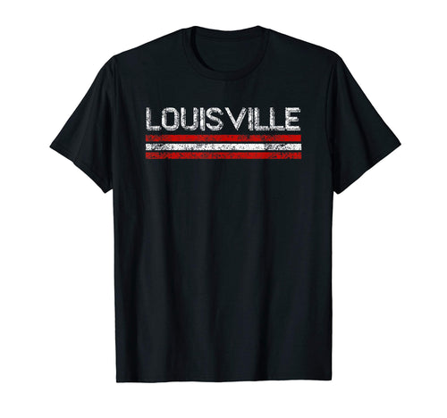 Louisville Kentucky Weathered Stripe T-Shirt - Minimalist Print Unisex - T-Shirt, Sweatshirt, Hoodie