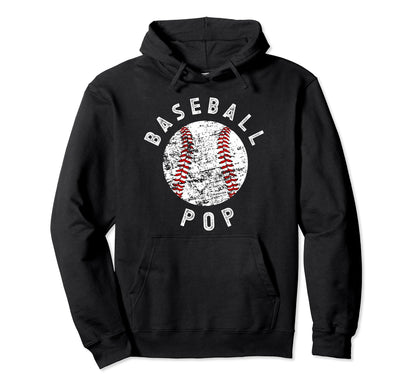 Proud Baseball Pop Grandpa Pop Baseball Hoodie - Trendy Graphic Unisex - T-Shirt, Sweatshirt, Hoodie