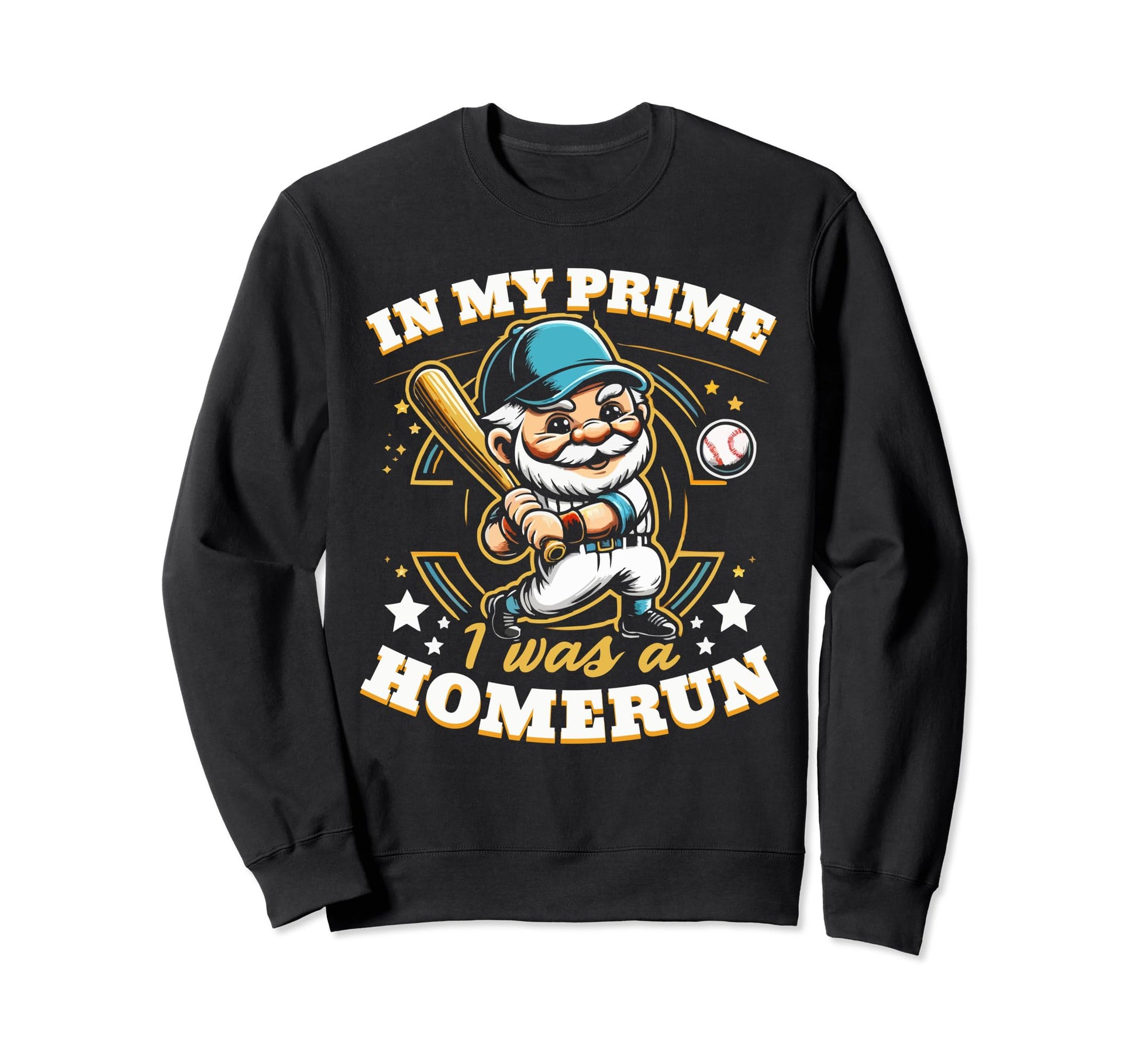 Baseball Grandpa Grandfather Sweatshirt - Aesthetic Graphic for Adults - T-Shirt, Sweatshirt, Hoodie