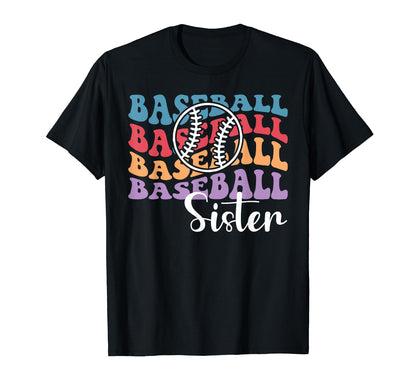 Baseball Sister Baseball Player Baseball T-Shirt - Unique Graphic Unisex - T-Shirt, Sweatshirt, Hoodie