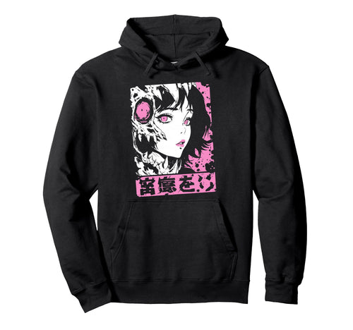 Goth Grunge Demon Anime Waifu Horror Hoodie - Streetwear Style for Adults - T-Shirt, Sweatshirt, Hoodie