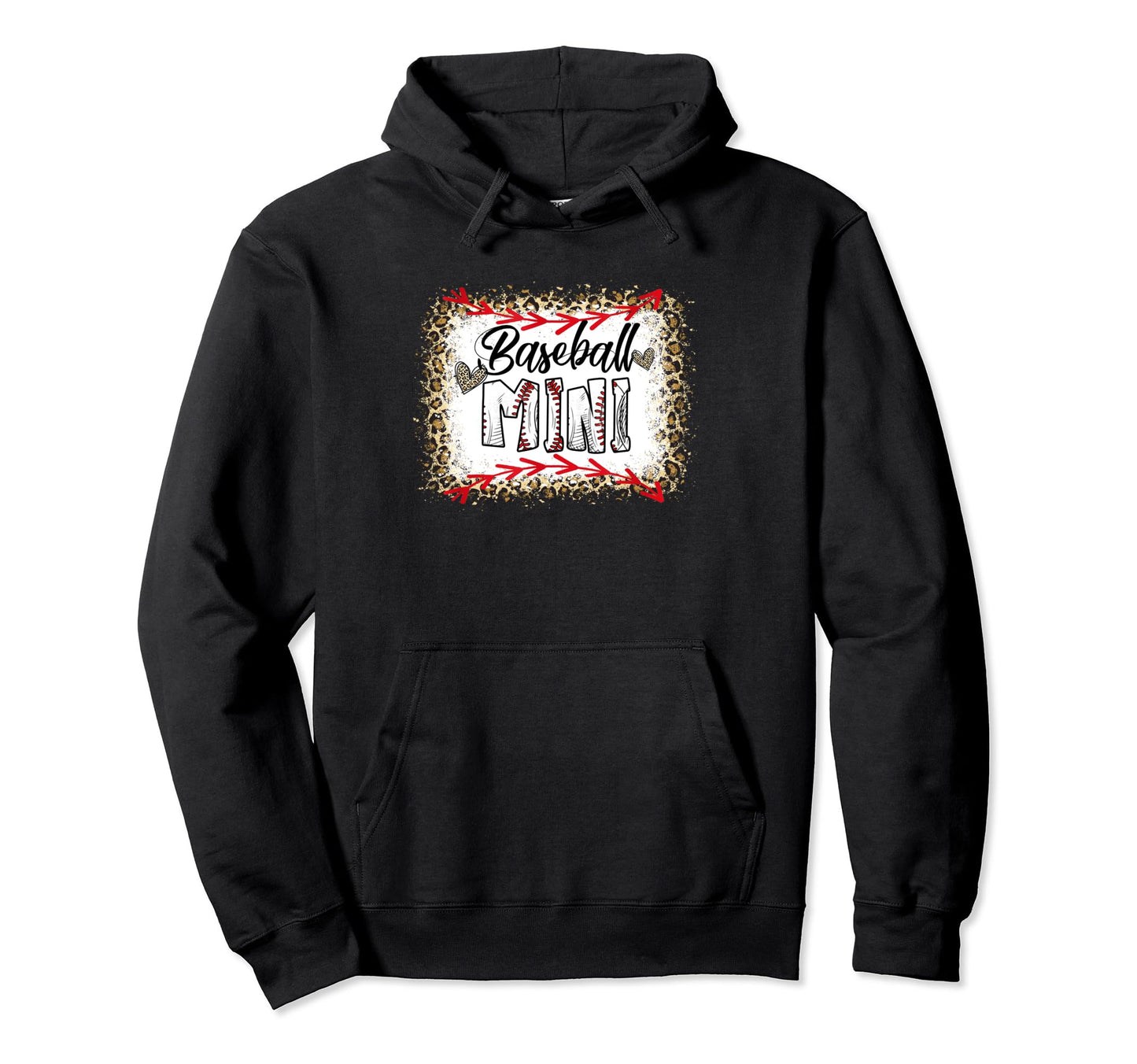 Funny Baseball Mini Leopard Baseball Hoodie - Aesthetic Graphic Unisex - T-Shirt, Sweatshirt, Hoodie