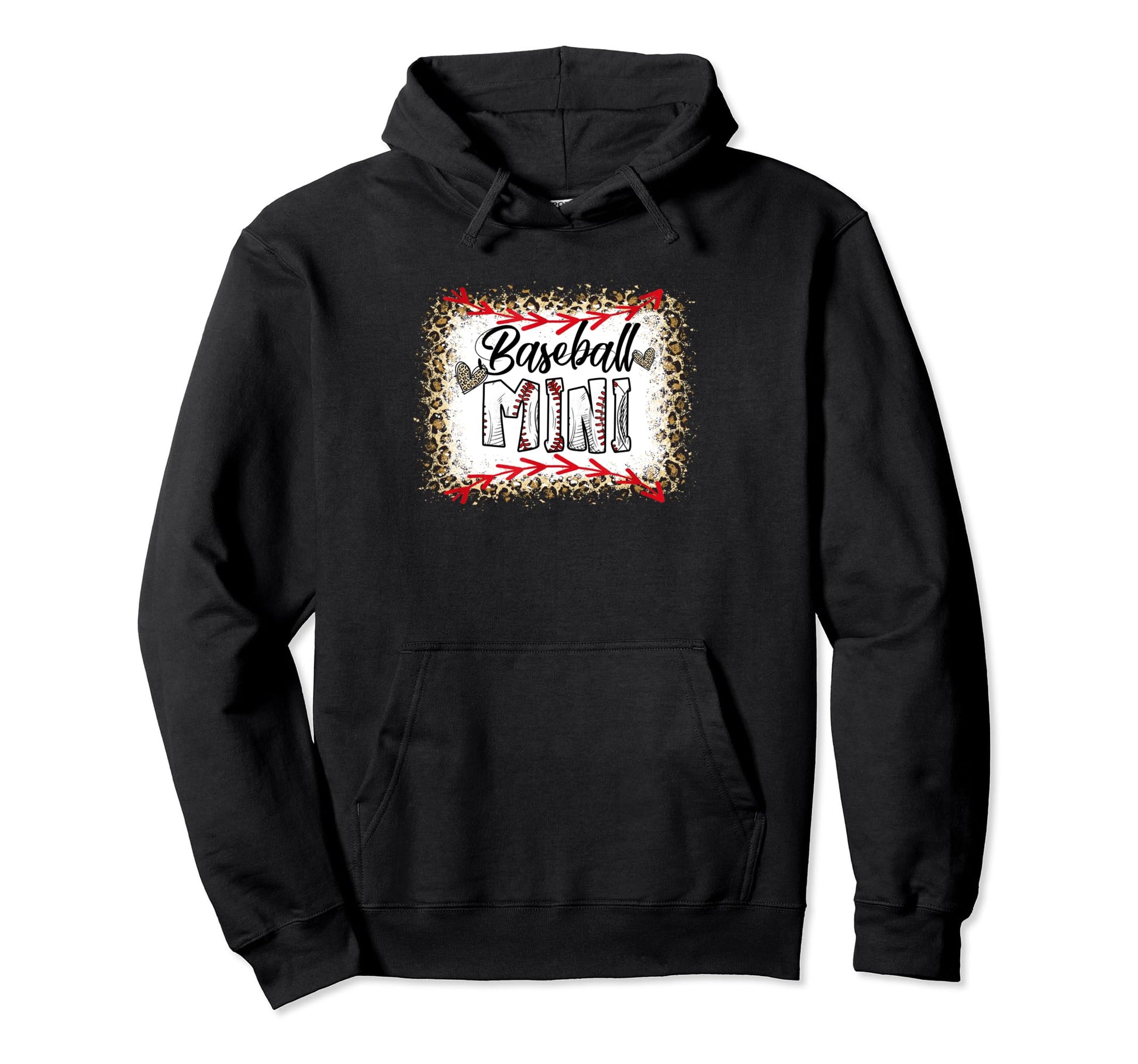 Funny Baseball Mini Leopard Baseball Hoodie - Aesthetic Graphic Unisex - T-Shirt, Sweatshirt, Hoodie