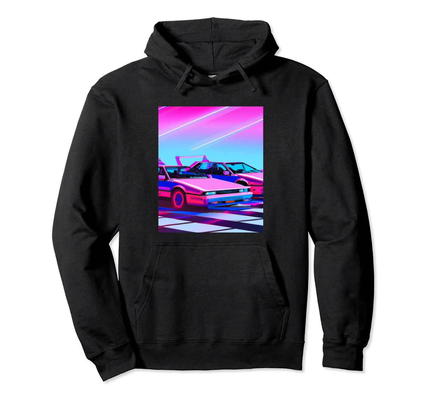Vaporwave Car Synthwave City Vaporwave Hoodie - Streetwear Style Men Women - T-Shirt, Sweatshirt, Hoodie