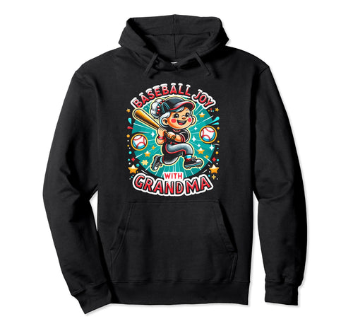 Baseball Grandma Grandmother Granny Hoodie - Fun Novelty Design for Adults - T-Shirt, Sweatshirt, Hoodie
