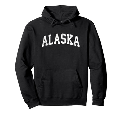 Alaska Varsity Sports Text Hoodie - Fun Novelty Design Men Women - T-Shirt, Sweatshirt, Hoodie