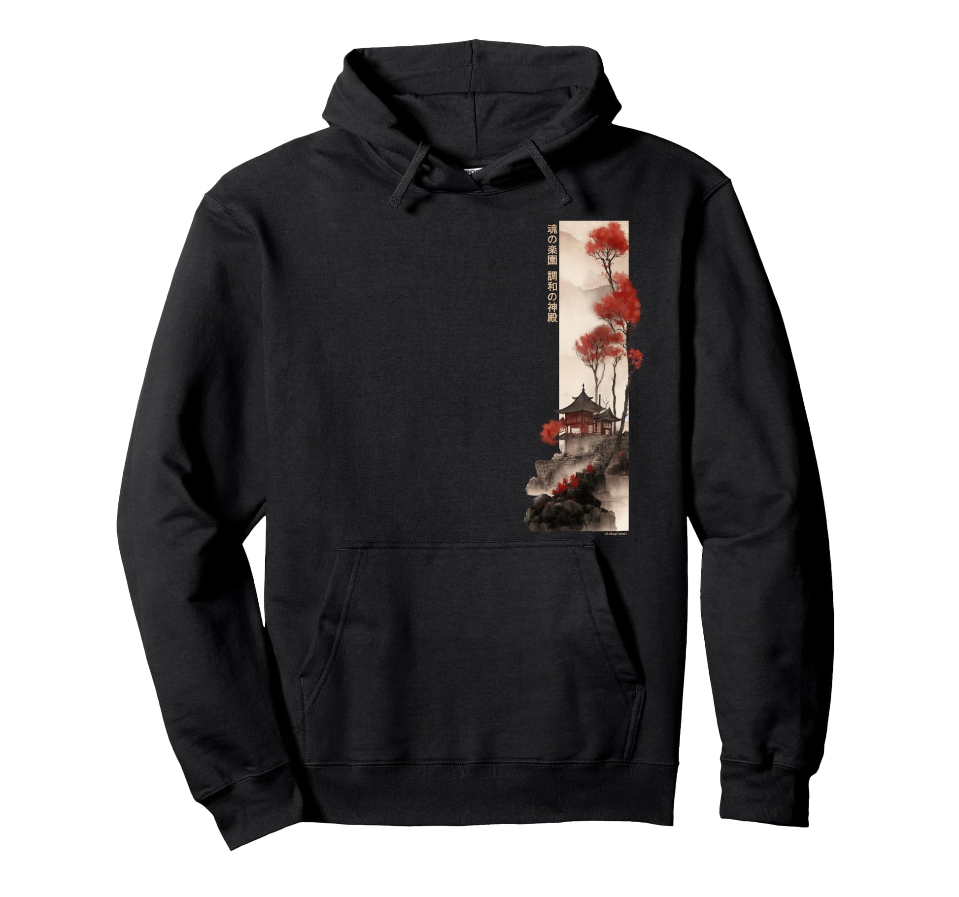 Japanese Temple Vaporwave Japan Hoodie - Casual Everyday Wear Unisex - T-Shirt, Sweatshirt, Hoodie