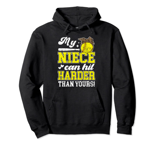 Softball Aunt Softball Player Aunt Funny Hoodie - Graphic Print Unisex - T-Shirt, Sweatshirt, Hoodie