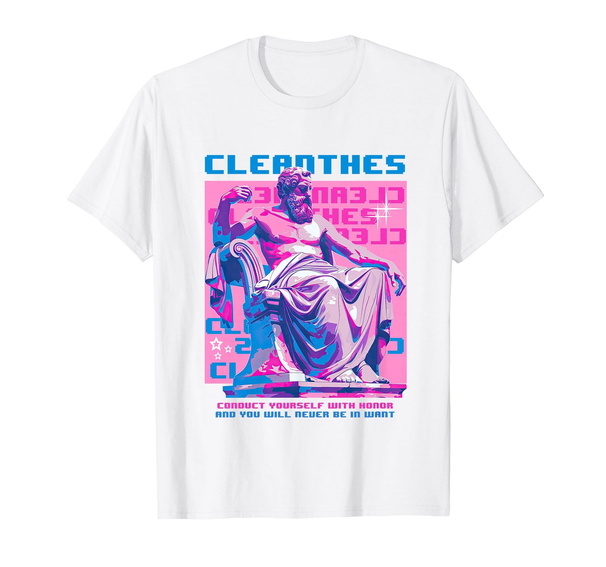 Cleanthes Y2K Aesthetic Greek T-Shirt - Aesthetic Graphic for Adults - T-Shirt, Sweatshirt, Hoodie