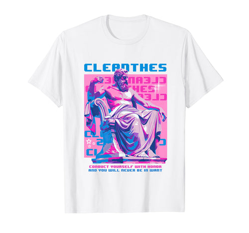 Cleanthes Y2K Aesthetic Greek T-Shirt - Aesthetic Graphic for Adults - T-Shirt, Sweatshirt, Hoodie
