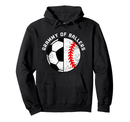 Grammy Ballers Funny Soccer Baseball Hoodie - Streetwear Style Unisex - T-Shirt, Sweatshirt, Hoodie