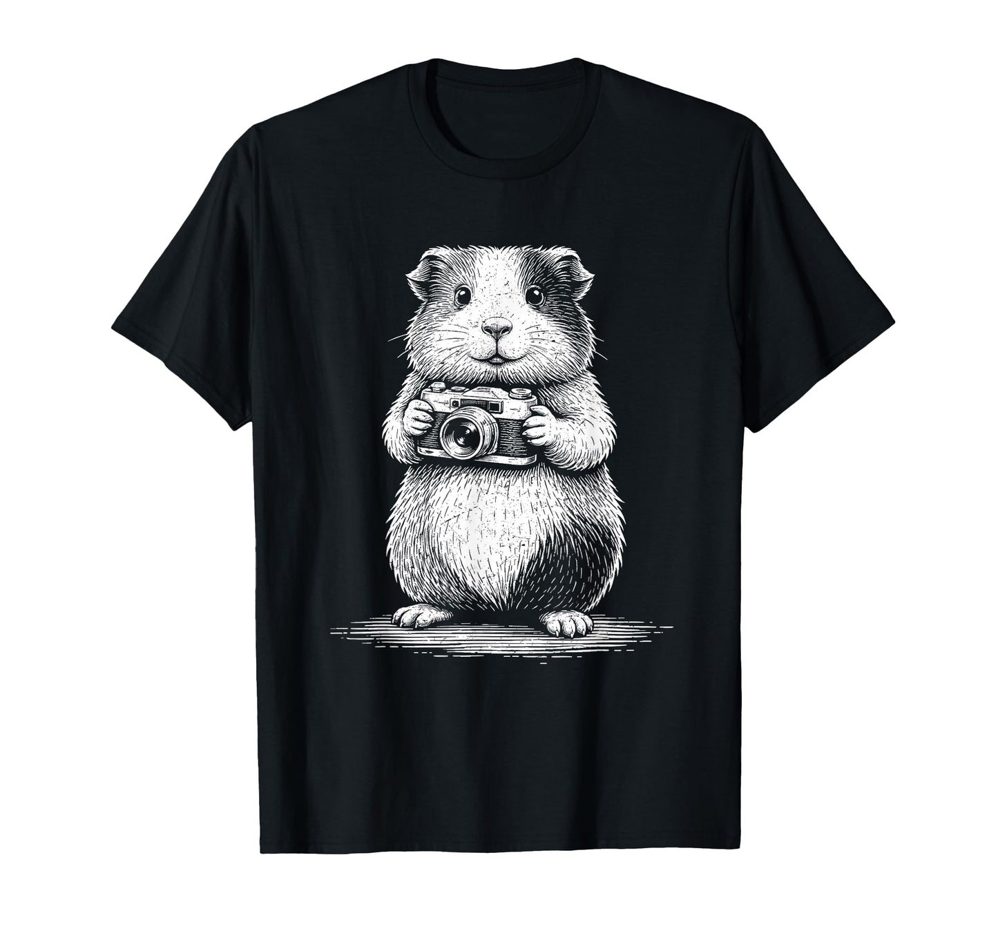 Guinea Pig Photographer Camera T-Shirt - Graphic Print for Adults - T-Shirt, Sweatshirt, Hoodie