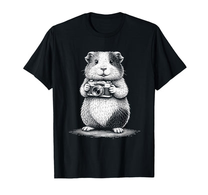 Guinea Pig Photographer Camera T-Shirt - Graphic Print for Adults - T-Shirt, Sweatshirt, Hoodie
