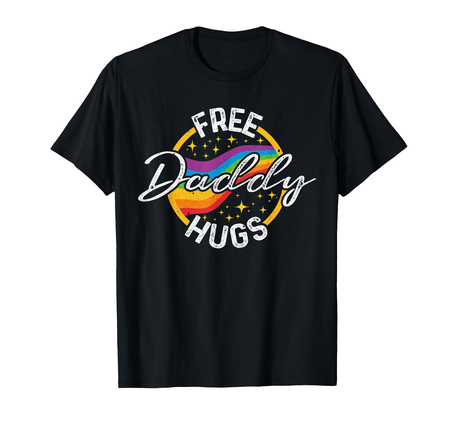 Free Daddy Hugs Lgbt Rainbow Pride T-Shirt - Custom Art Print for Adults - T-Shirt, Sweatshirt, Hoodie