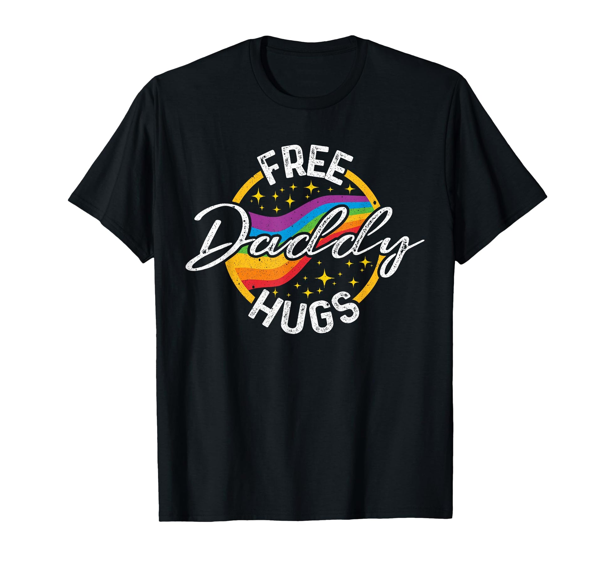 Free Daddy Hugs Lgbt Rainbow Pride T-Shirt - Custom Art Print for Adults - T-Shirt, Sweatshirt, Hoodie