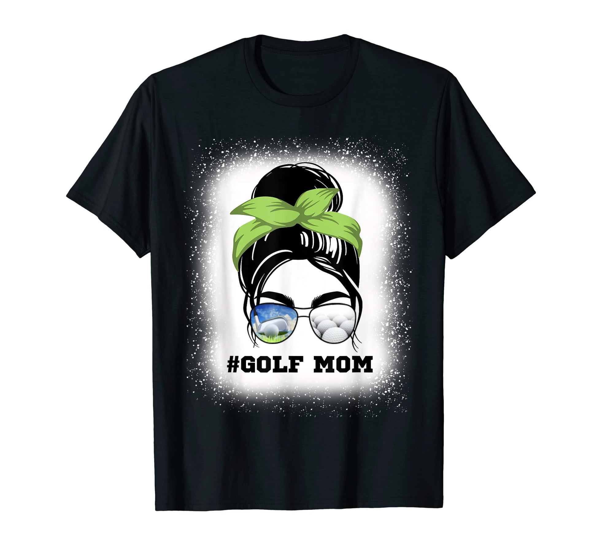 Golf Mom Messy Bun Sports Fan Game Day T-Shirt - Novelty Apparel Men Women - T-Shirt, Sweatshirt, Hoodie