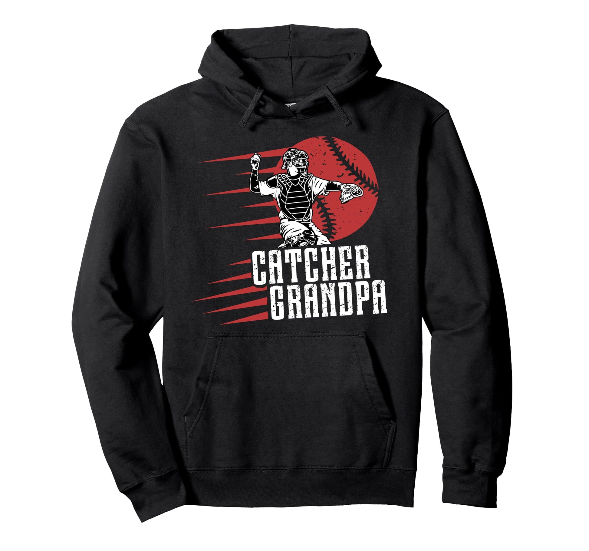 Baseball Catcher Grandpa Baseball Catcher Hoodie - Minimalist Print Unisex - T-Shirt, Sweatshirt, Hoodie