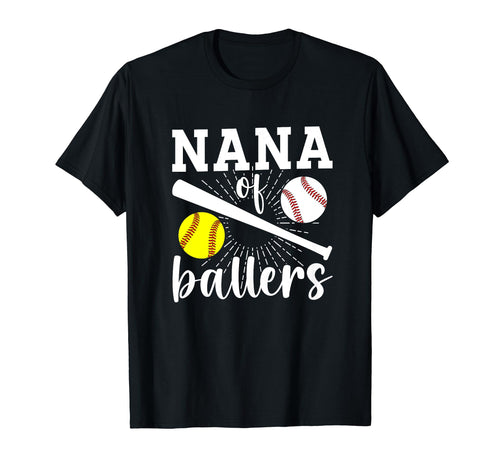 Nana Ballers Baseball Softball Nana T-Shirt - Unique Graphic Men Women - T-Shirt, Sweatshirt, Hoodie