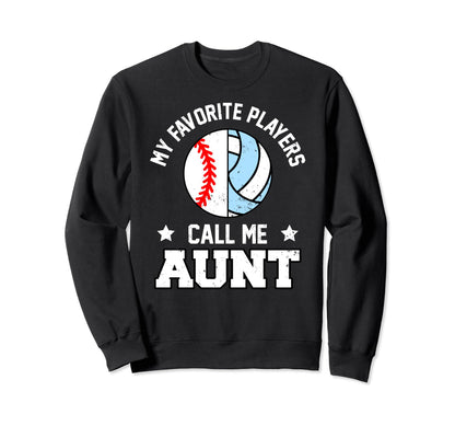 My Favorite Baseball Volleyball Sweatshirt - Novelty Apparel Men Women - T-Shirt, Sweatshirt, Hoodie