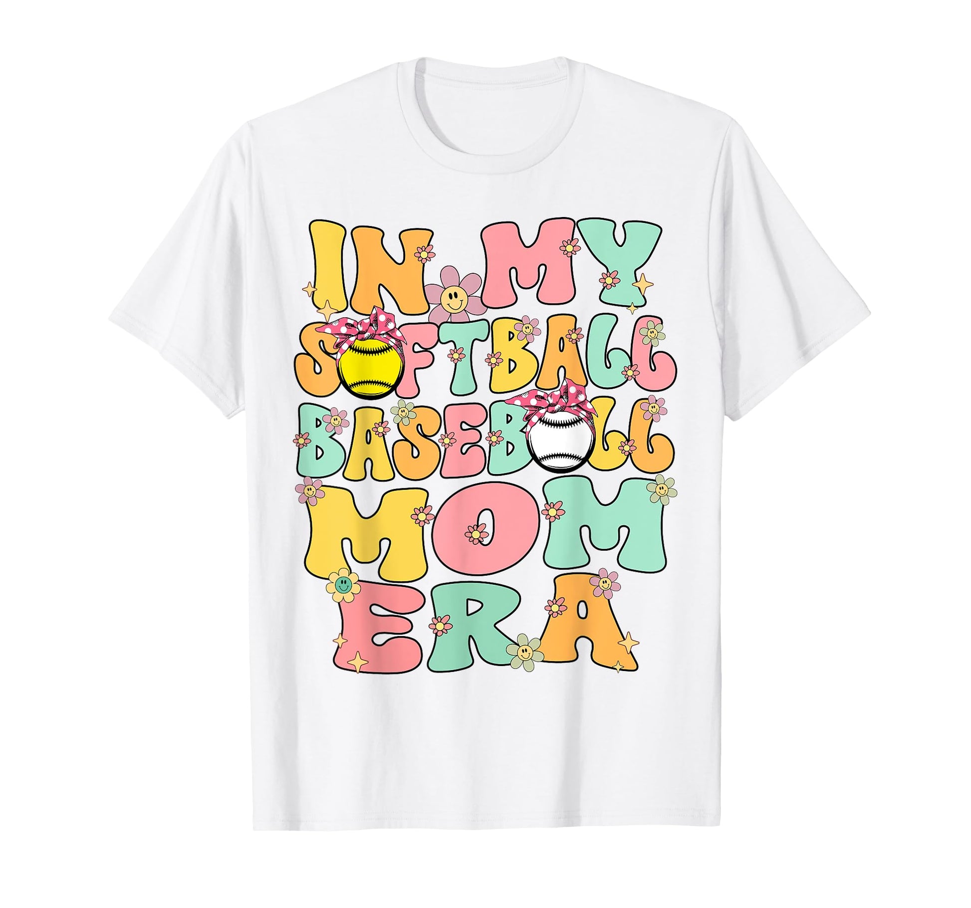 My Softball Baseball Mom Era Groovy Mom T-Shirt - Trendy Graphic Unisex - T-Shirt, Sweatshirt, Hoodie
