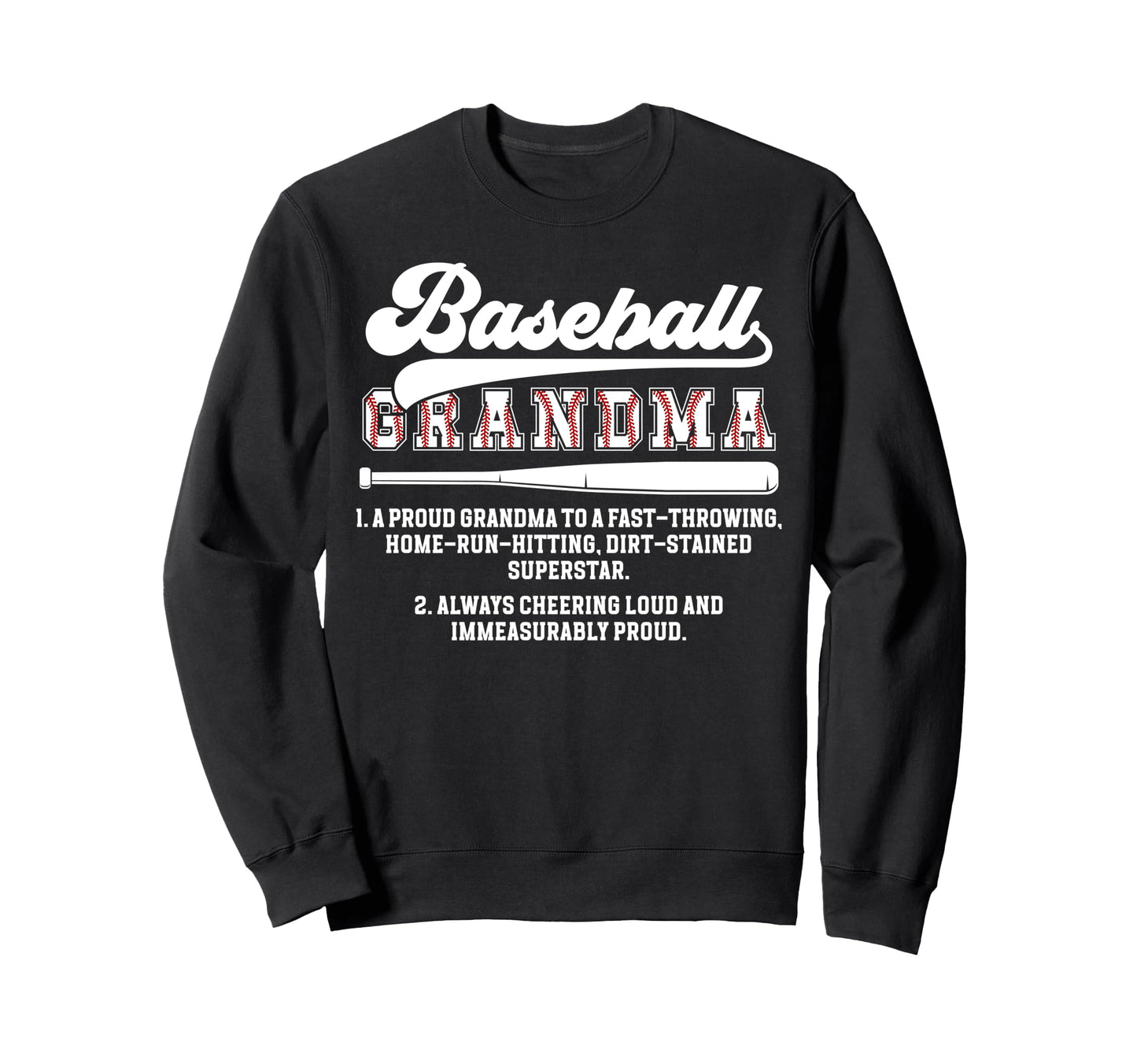 Baseball Grandma Baseball Player Sweatshirt - Minimalist Print for Adults - T-Shirt, Sweatshirt, Hoodie